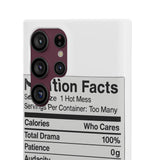 Nutrition Facts Hot Mess — Snap Phone Case