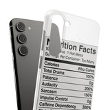 Nutrition Facts Hot Mess — Snap Phone Case