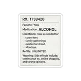 RX Prescription Alcohol — Sticker
