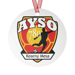 AYSO Soccer Metal Ornament - Christmas Decoration for Sports Lovers