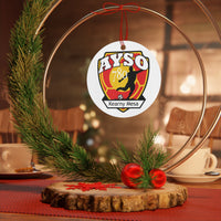 AYSO Soccer Metal Ornament - Christmas Decoration for Sports Lovers