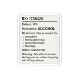 RX Prescription Alcohol — Sticker