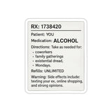 RX Prescription Alcohol — Sticker