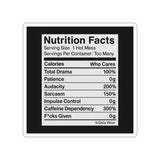 Nutrition Facts Hot Mess — Sticker