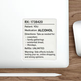 RX Prescription Alcohol — Sticker