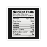 Nutrition Facts Hot Mess — Sticker