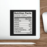 Nutrition Facts Hot Mess — Sticker