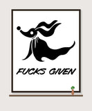 Zero Fucks Given Art Print mockup