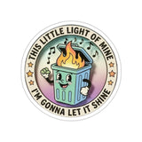 Dumpster Fire Vinyl Sticker - Design Close-Up