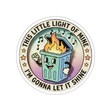 Dumpster Fire Vinyl Sticker - Front View