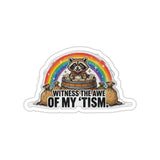 Racoon Tism Vinyl Sticker - Lifestyle Photo