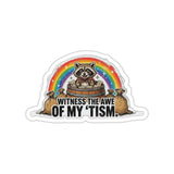 Racoon Tism Vinyl Sticker - Front View